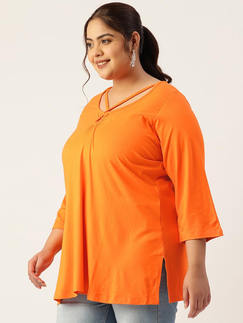 women's a line key hole neck top - 19868679 - Standard Image - 1