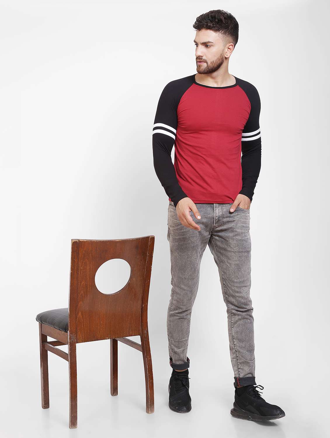 color blocked raglan t-shirt - 19868810 -  Standard Image - 4