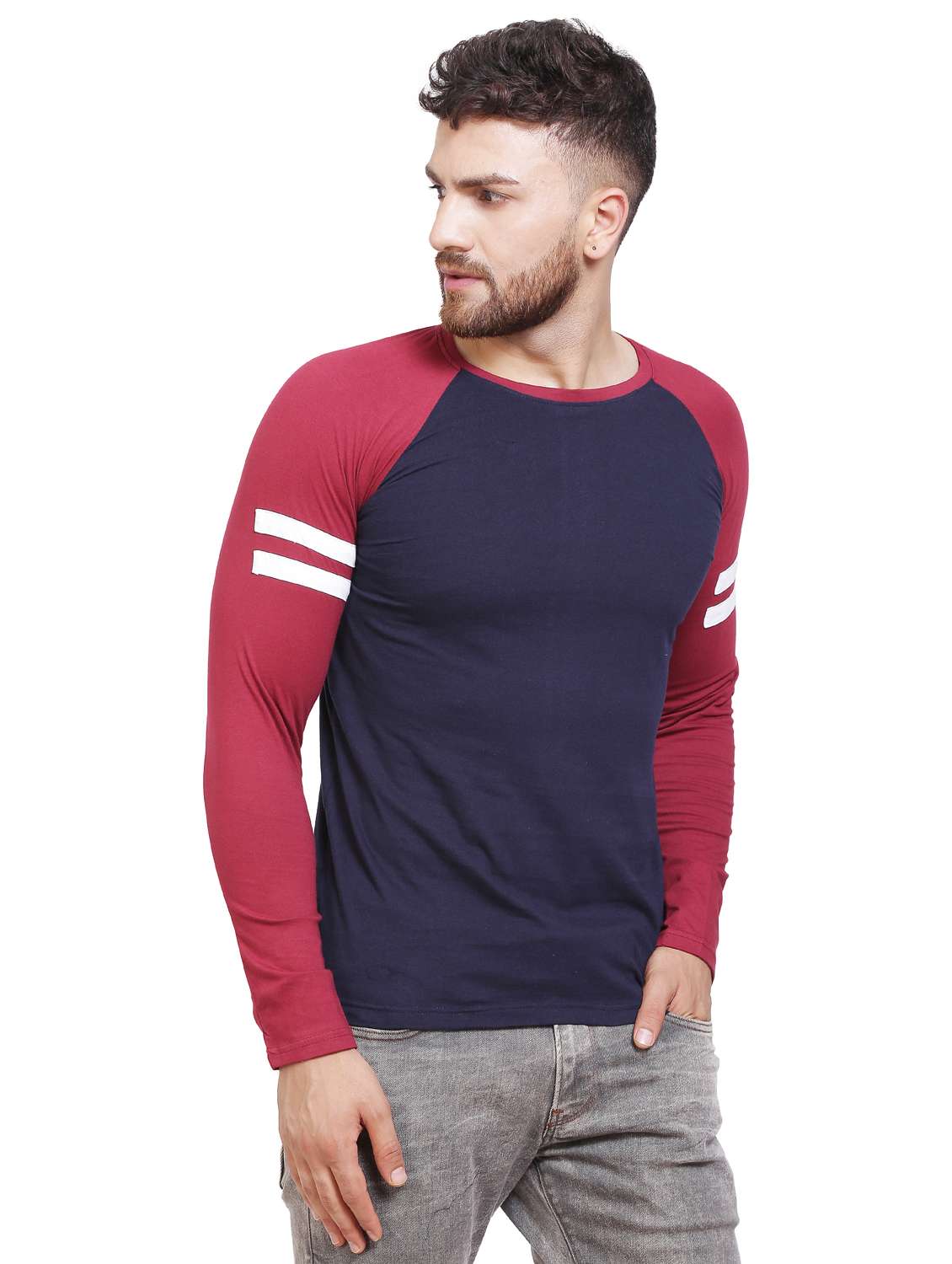color blocked raglan t-shirt - 19868813 -  Standard Image - 1