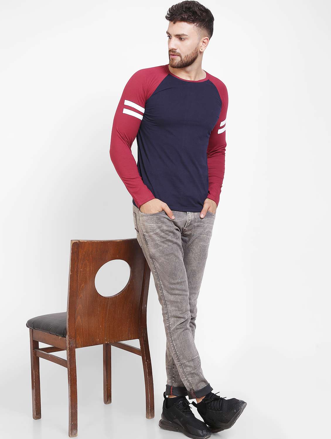 color blocked raglan t-shirt - 19868813 -  Standard Image - 4