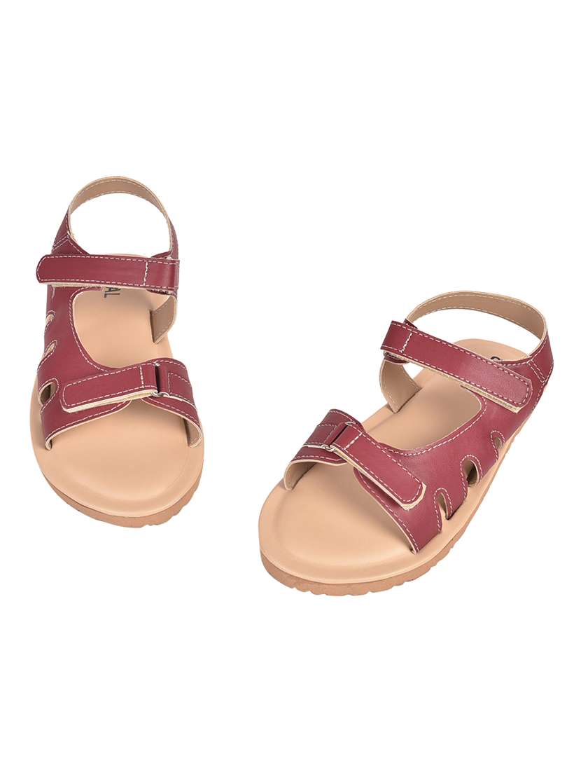 black synthetic sandals & floater - 19868884 -  Standard Image - 1