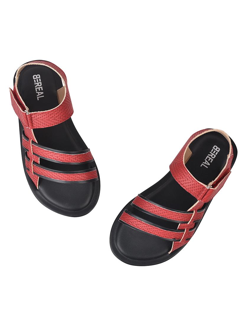 red synthetic sandals - 19868892 - Standard Image - 1