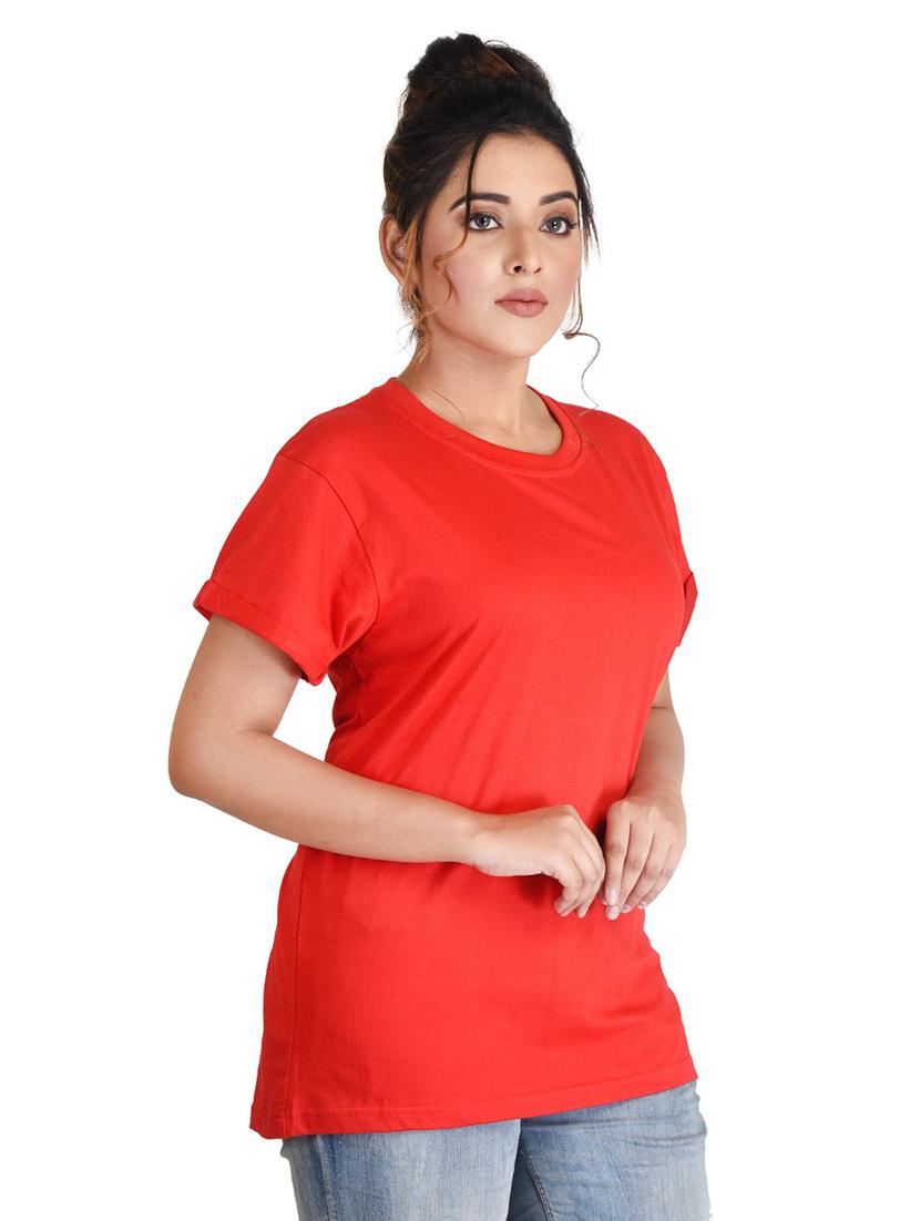 red solid regular t-shirt - 19869135 - Standard Image - 1