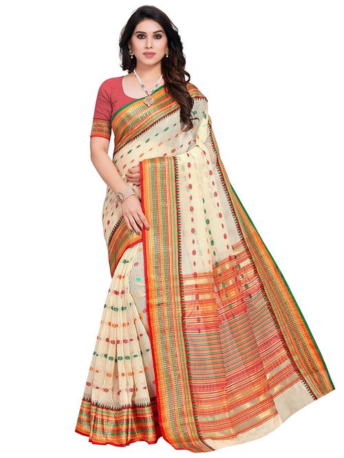 women's self design multi colored saree with blouse - 19870216 - Standard Image - 0