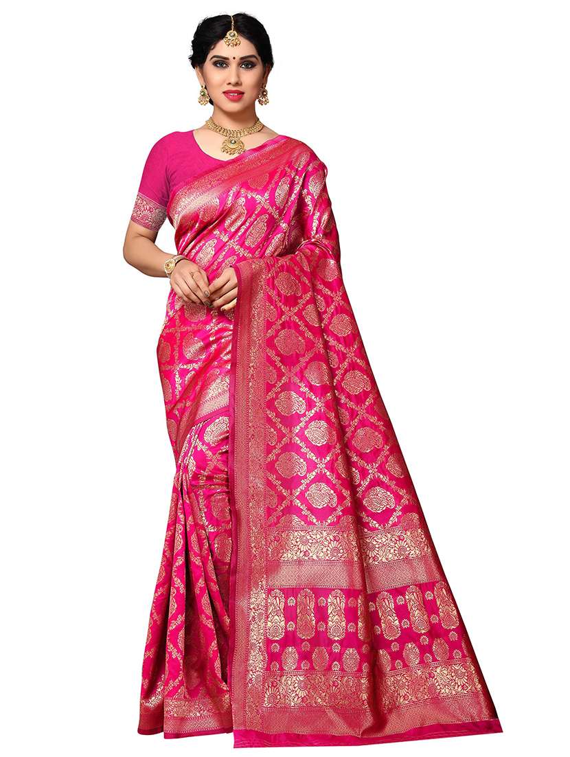 zari woven kanjivaram saree with blouse - 19870337 - Zoom Image - 0