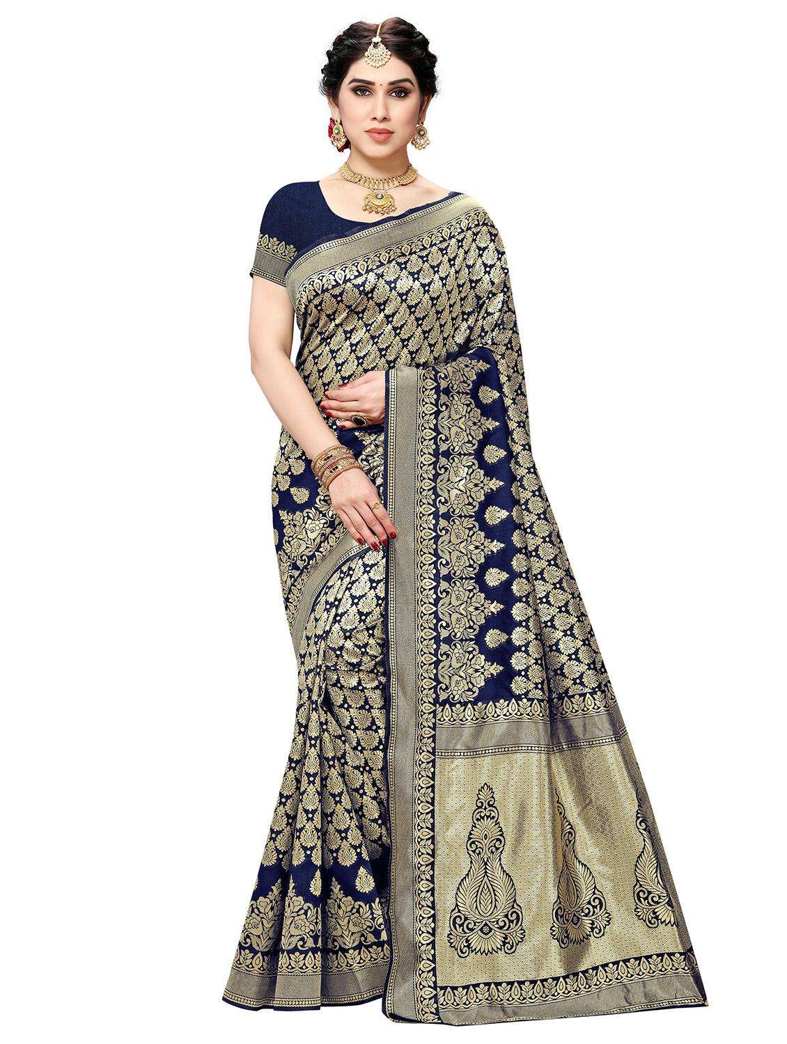women's banarasi saree with blouse