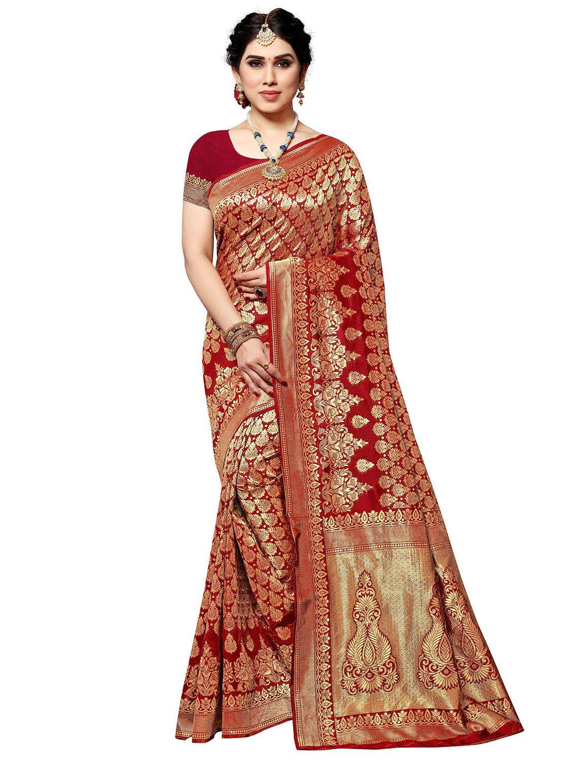 women's banarasi saree with blouse