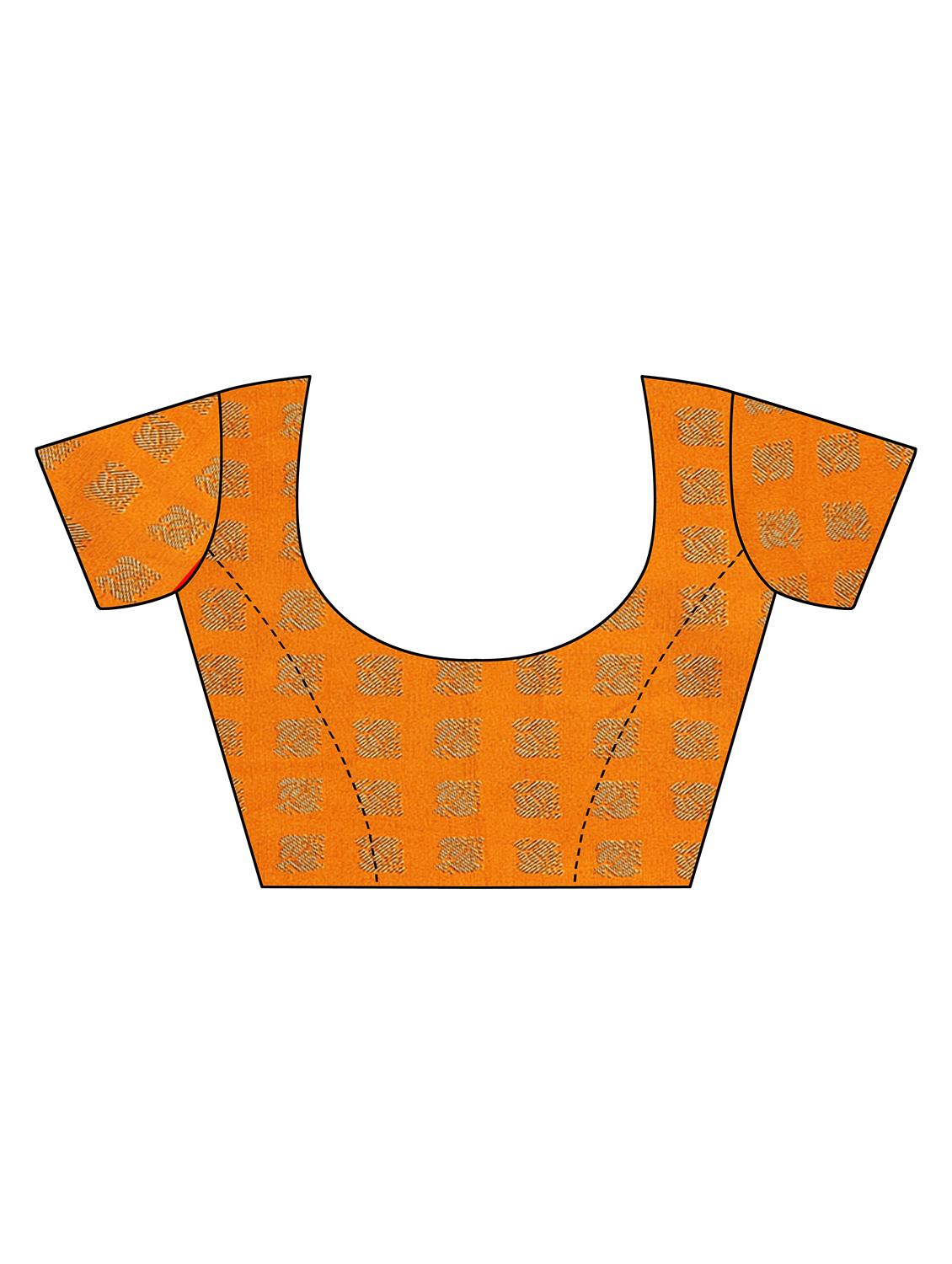 checkered printed saree with blouse - 19870917 - Standard Image - 4