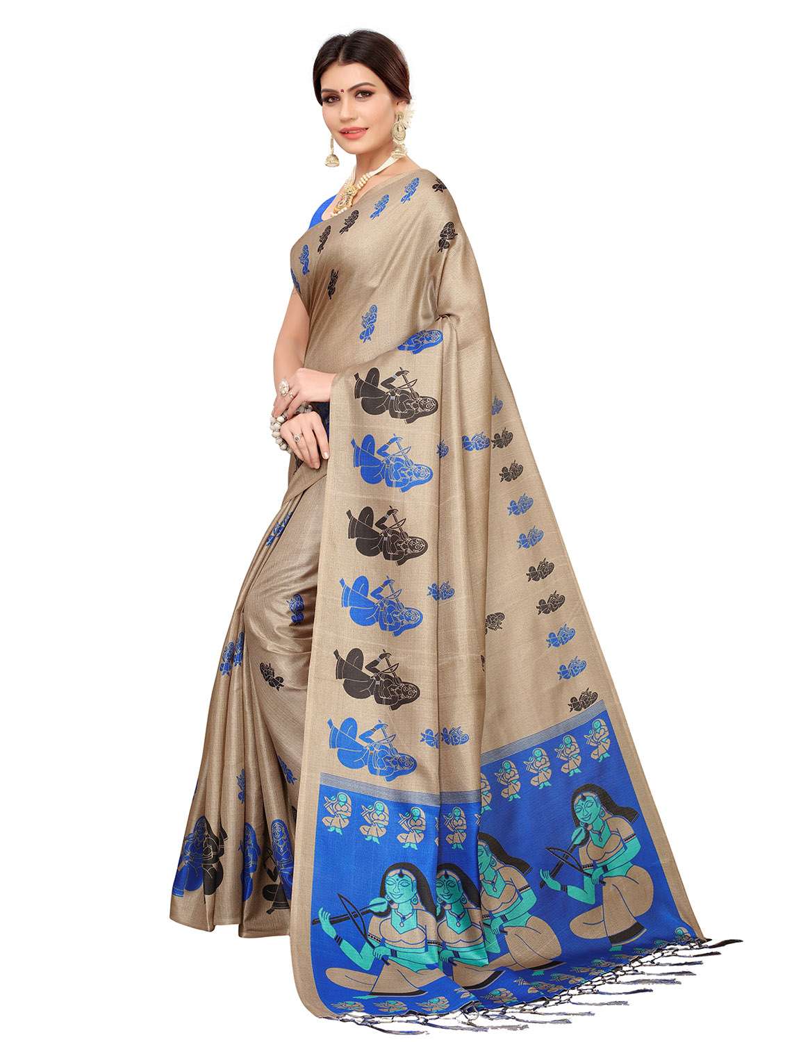 self design printed saree - 19870918 - Standard Image - 1