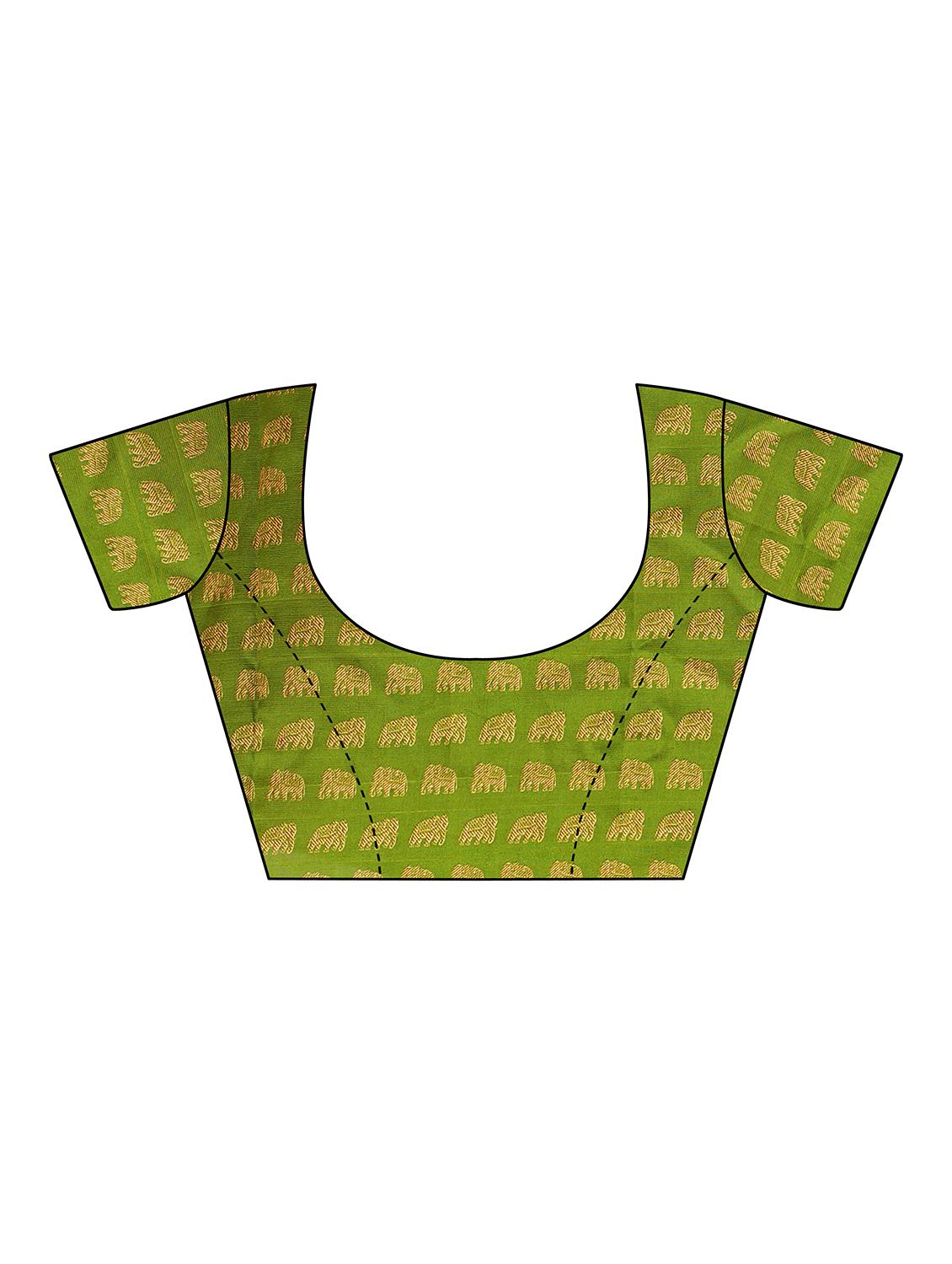 checkered printed saree with blouse - 19870920 - Standard Image - 4