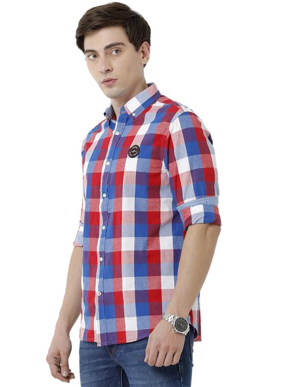 mens checks casual shirt - 19871245 - Standard Image - 1