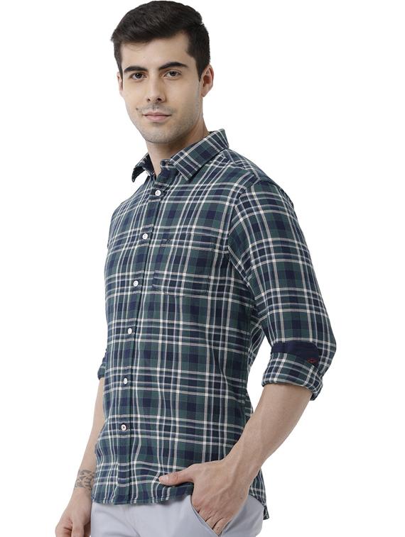 men checkered cotton casual shirt - 19871261 - Standard Image - 1