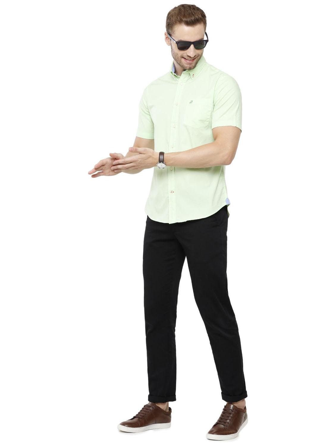 green cotton blend casual shirt - 19871288 - Standard Image - 4