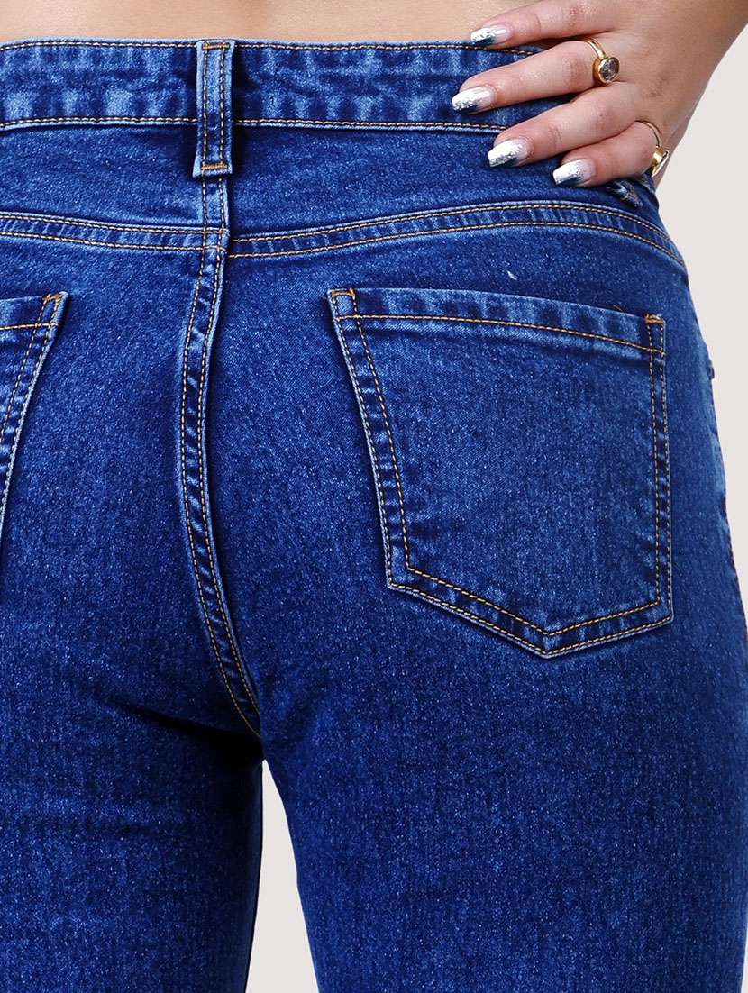 blue stone wash skinny jeans - 19871813 -  Standard Image - 4