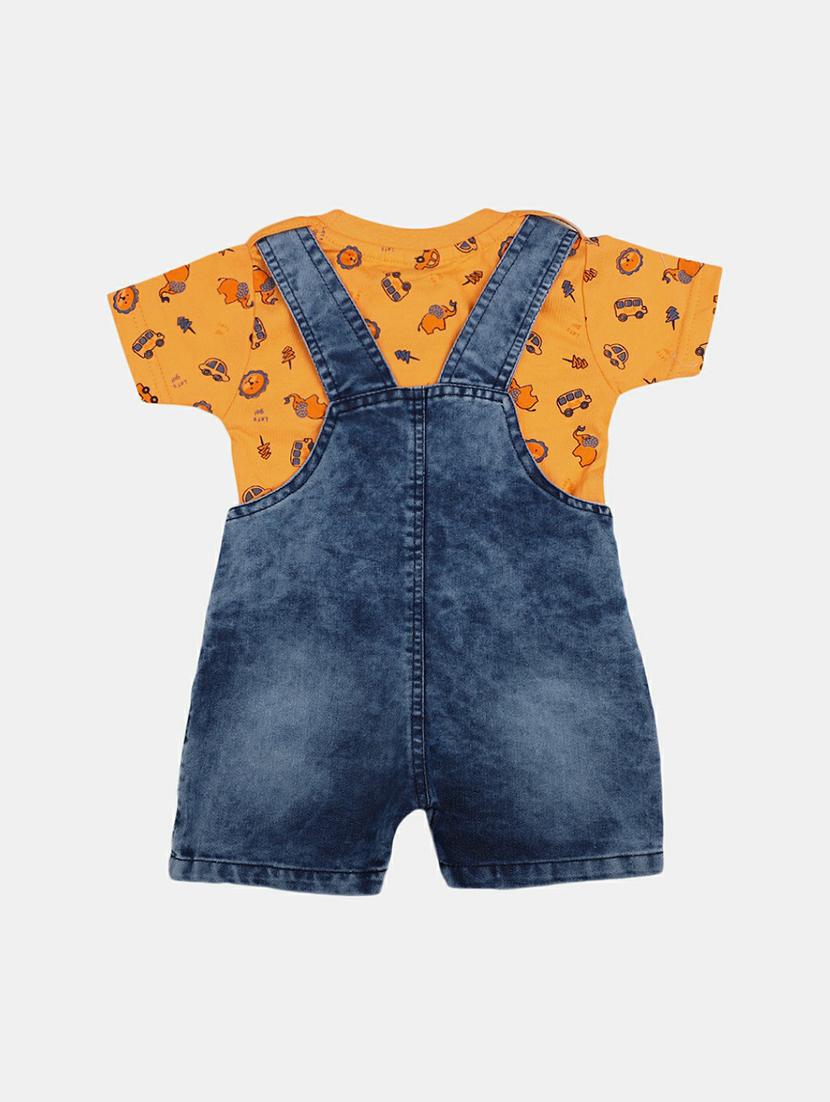 elephant stone wash denim dungaree set - 19872497 -  Standard Image - 1