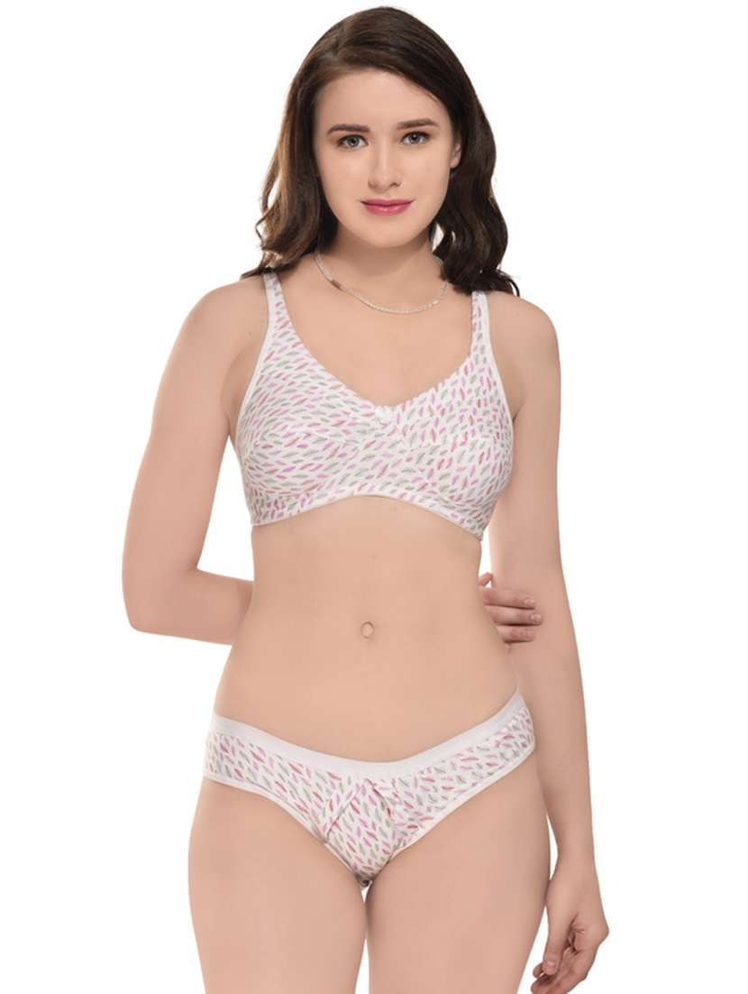 printed bras and panty set