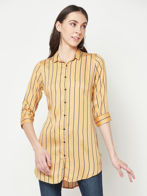 orange striped long shirt - 19874834 - Standard Image - 0