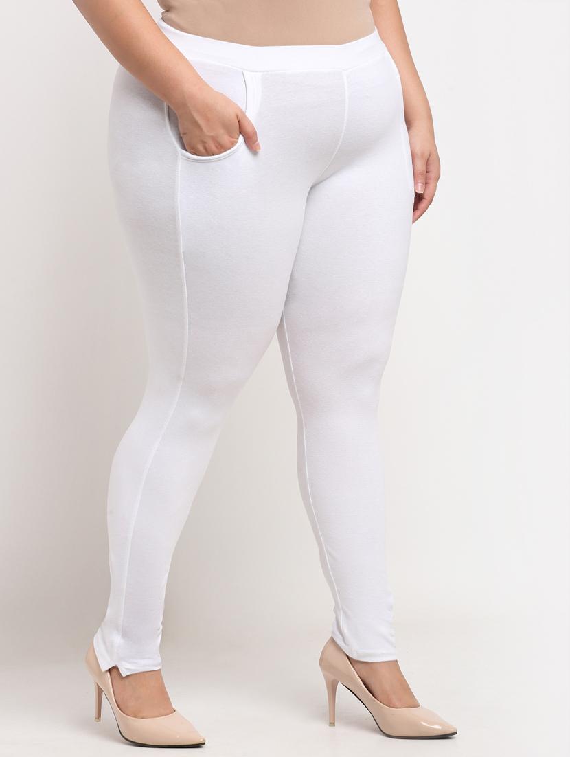 white cotton leggings - 19874866 -  Standard Image - 1