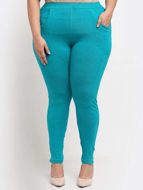 green cotton leggings - 19874869 -  Standard Image - 0