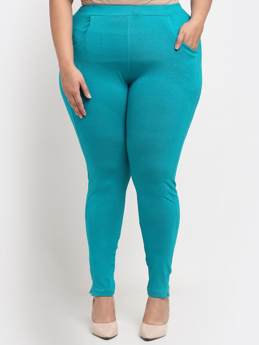 green cotton leggings - 19874869 -  Zoom Image - 0