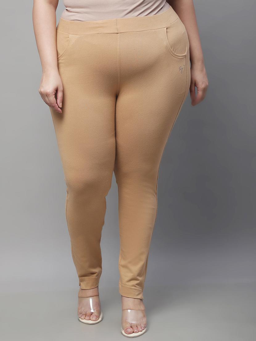 beige cotton leggings - 19874870 - Zoom Image - 0