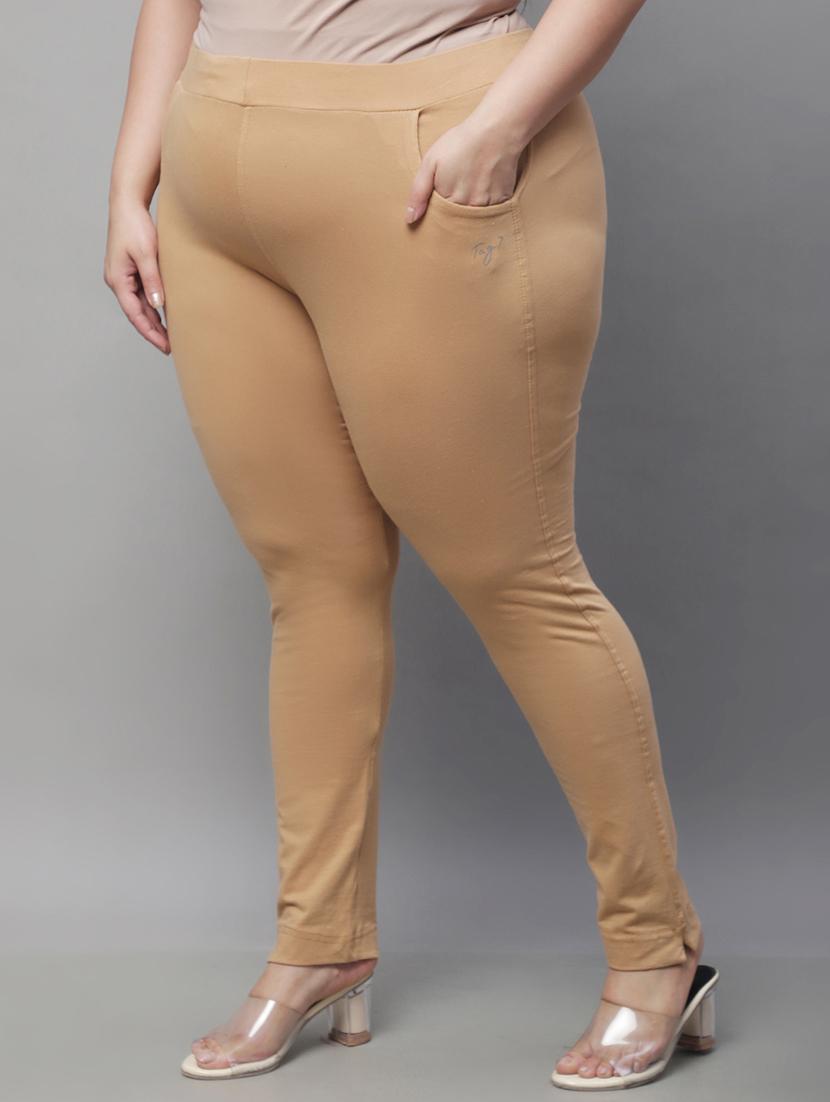 beige cotton leggings - 19874870 - Standard Image - 1
