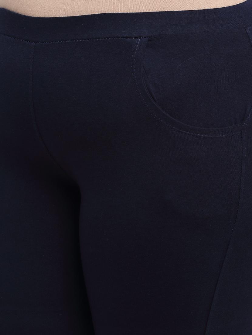 navy blue cotton leggings - 19874871 - Standard Image - 4