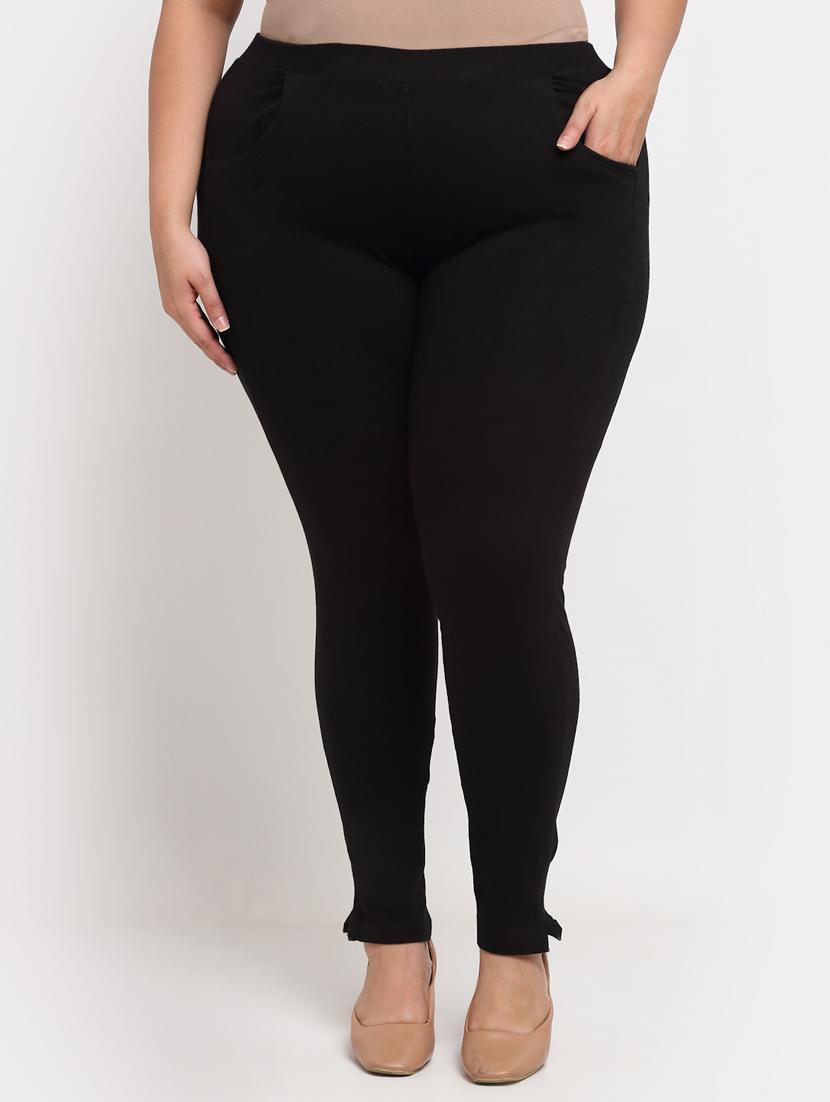 black cotton leggings - 19874873 -  Zoom Image - 0