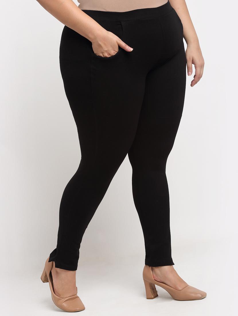 black cotton leggings - 19874873 - Standard Image - 1