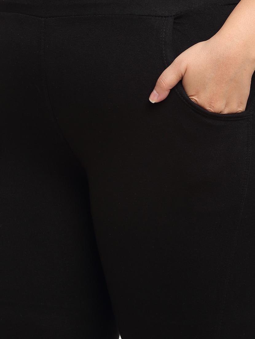 black cotton leggings - 19874873 - Standard Image - 4