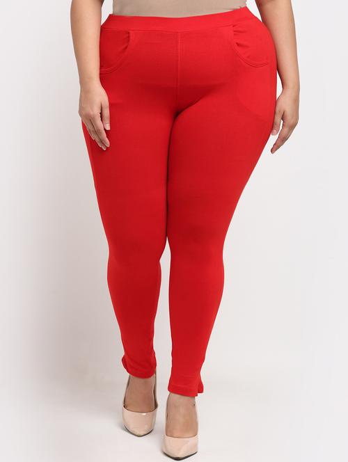 red cotton leggings - 19874875 -  Standard Image - 0