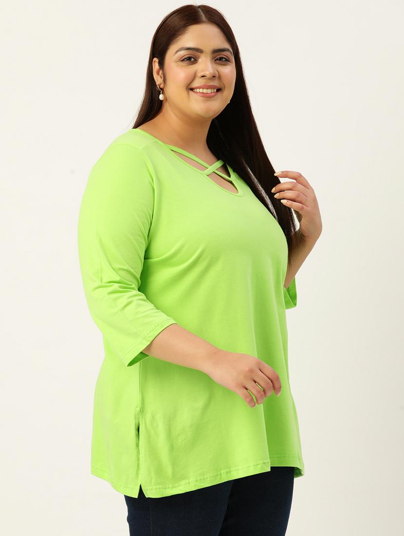 women's a line round neck top - 19874936 - Standard Image - 1