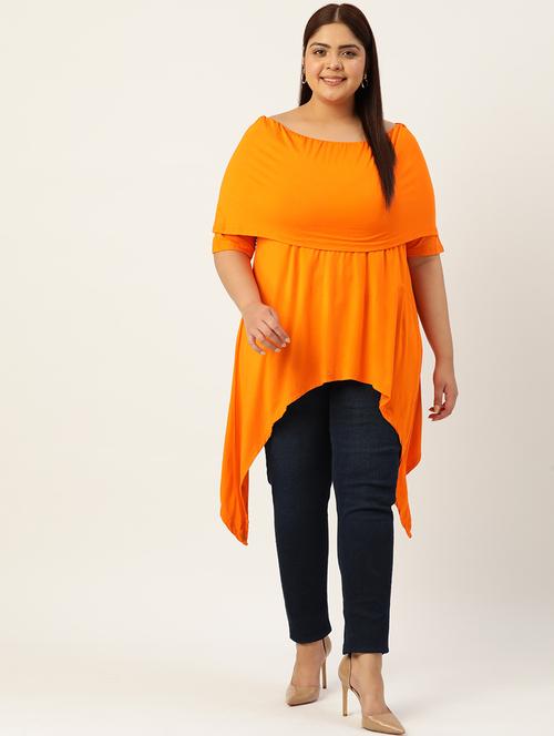 women's asymmetric boat neck top - 19874943 - Standard Image - 0