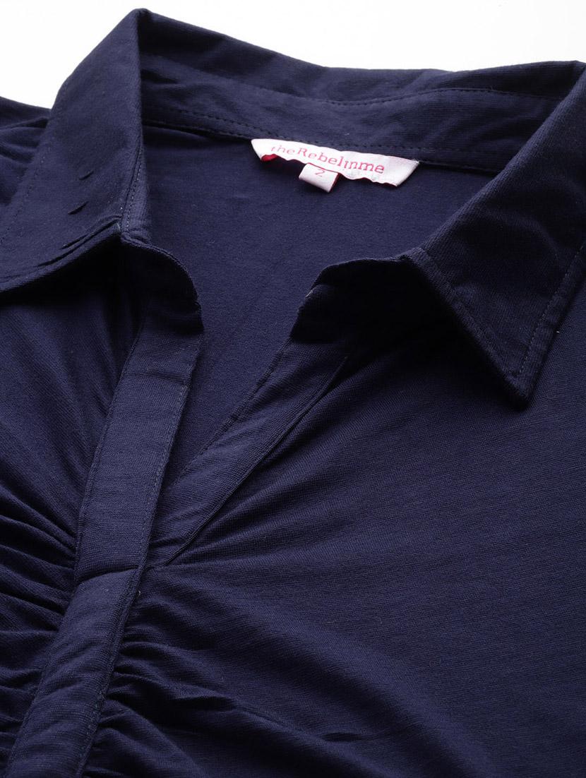 women's straight collared top - 19876343 - Standard Image - 4