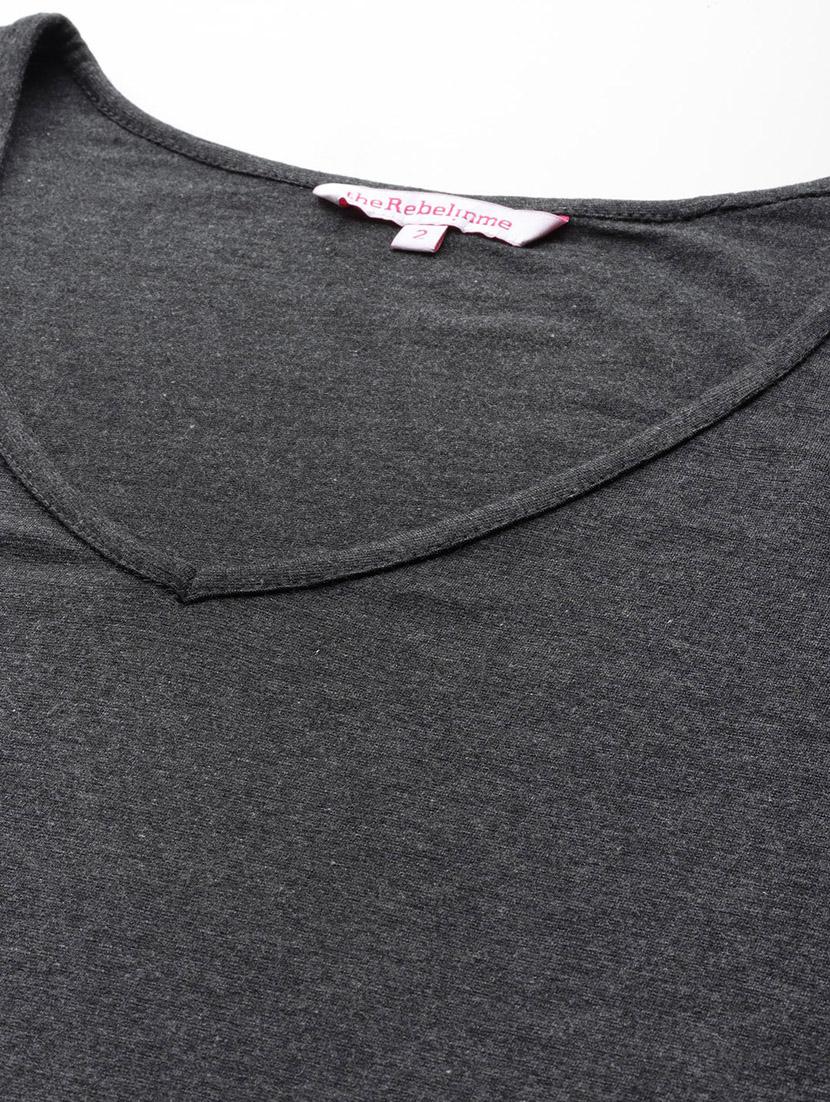 women's asymmetric v neck top - 19876349 - Standard Image - 4