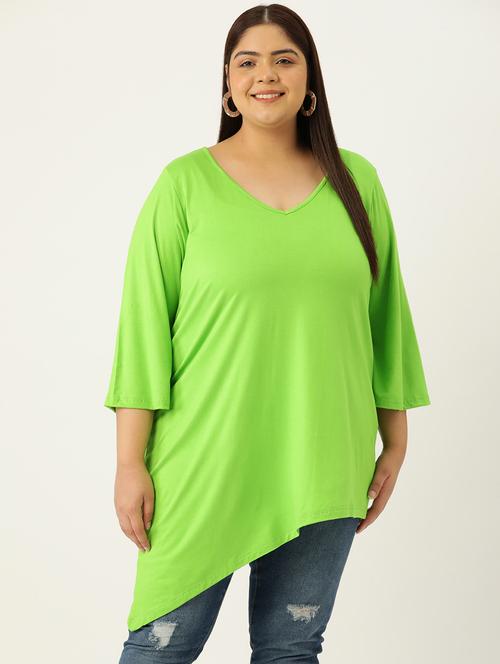 women's asymmetric v neck top - 19876351 -  Standard Image - 0