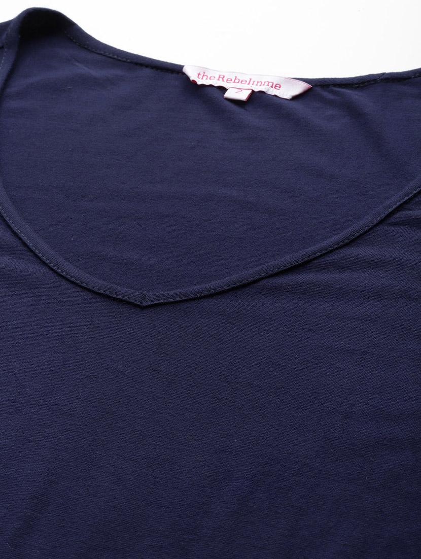 women's high-low v neck top - 19876353 - Standard Image - 4