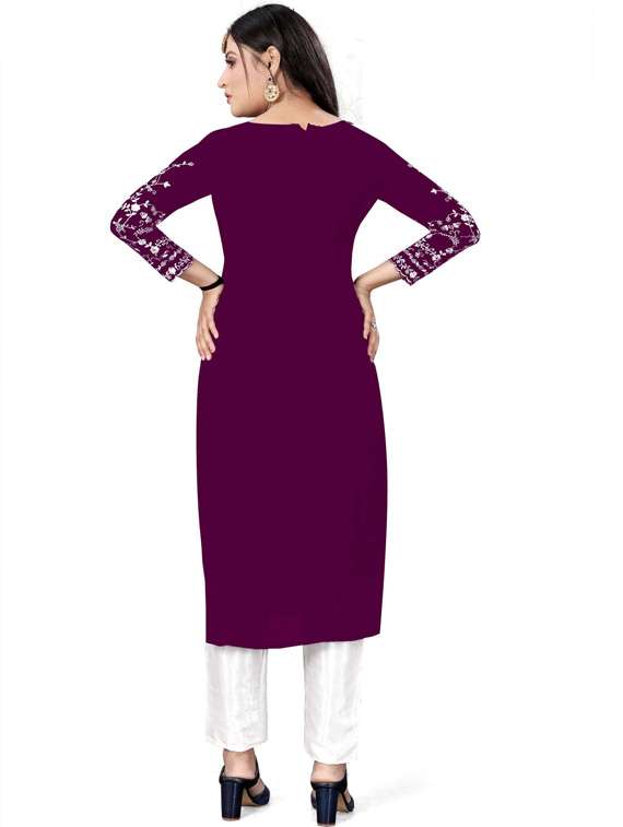 self design semi-stitched straight pant suits - 19876359 -  Standard Image - 1