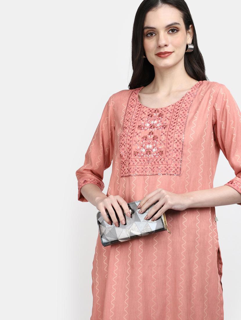women's straight kurta - 19876586 - Standard Image - 4