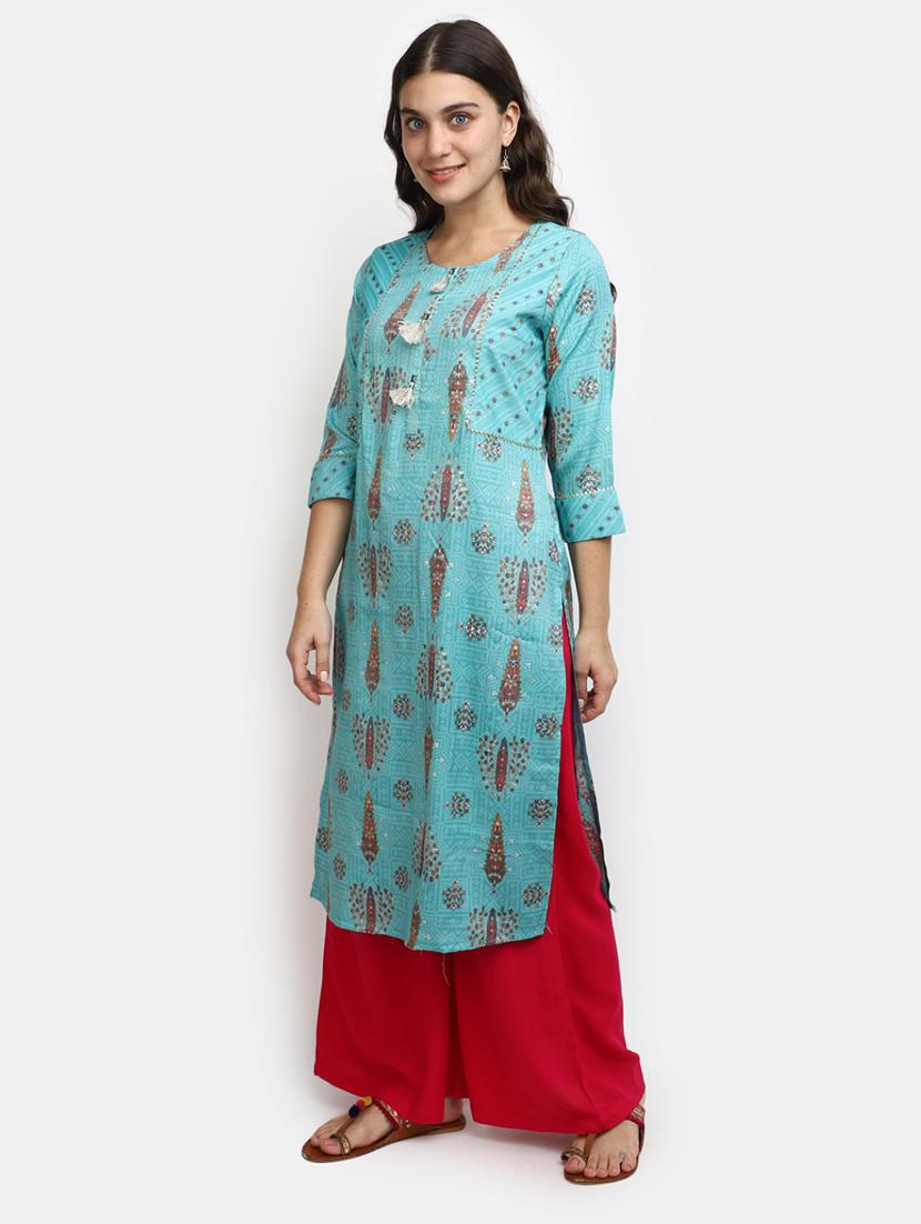 women's straight kurta - 19876587 - Standard Image - 1
