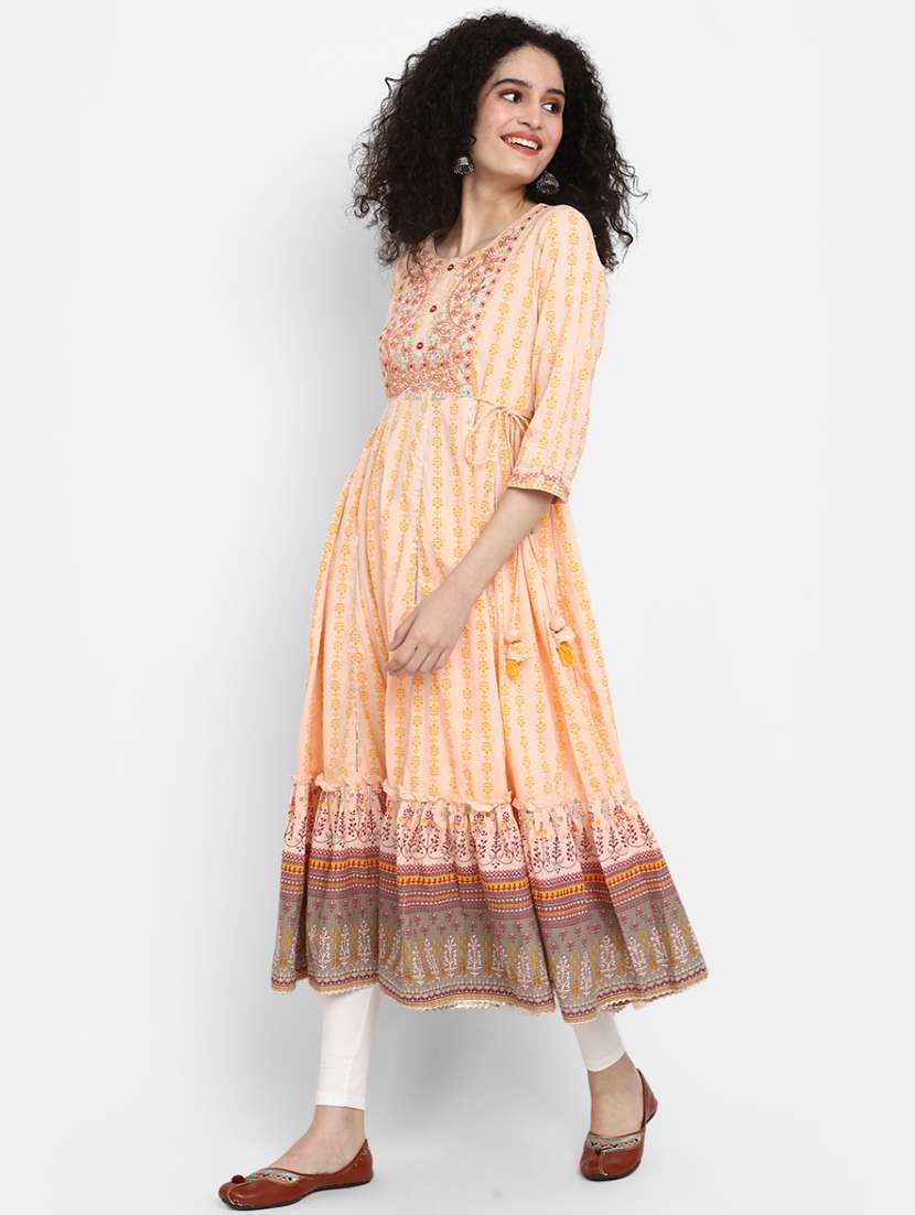 women's flared kurta - 19876588 -  Standard Image - 1