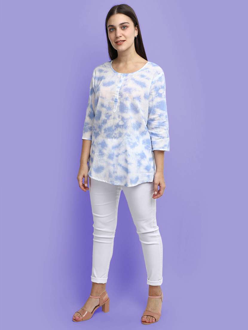 printed cotton straight kurti - 19876639 -  Standard Image - 4