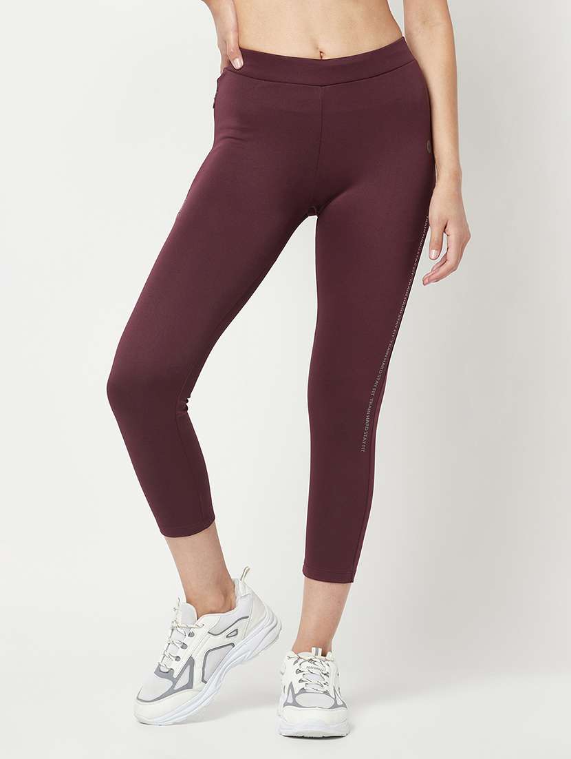 purple solid track pant