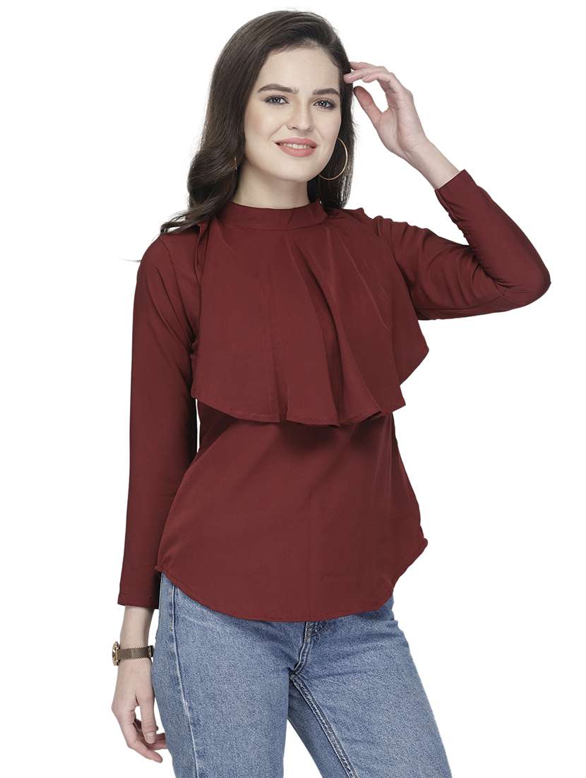 women's layered high neck top - 19878398 -  Standard Image - 1