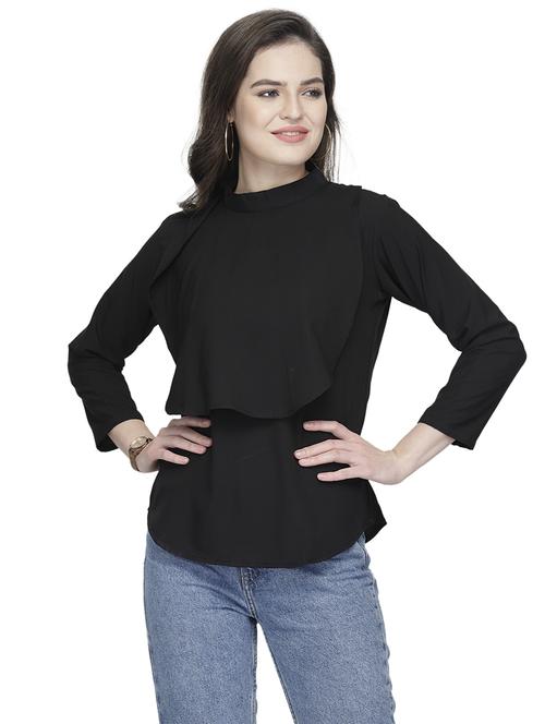 women's layered mock neck top - 19878399 - Standard Image - 0