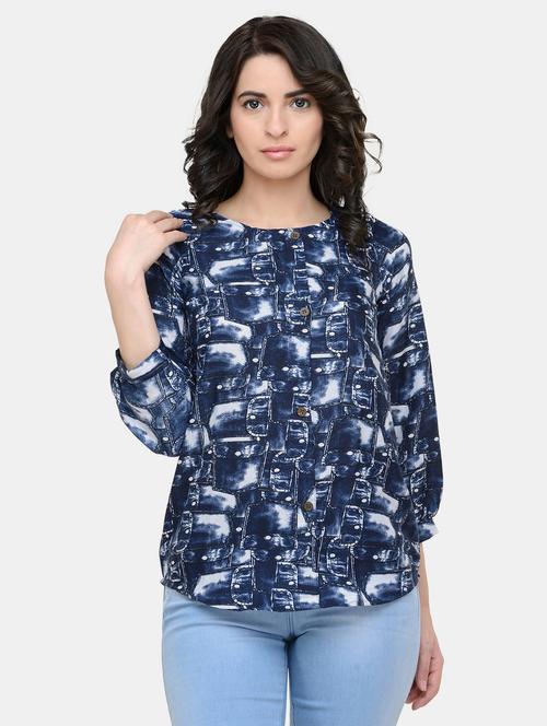women's straight round neck top - 19878410 -  Standard Image - 0