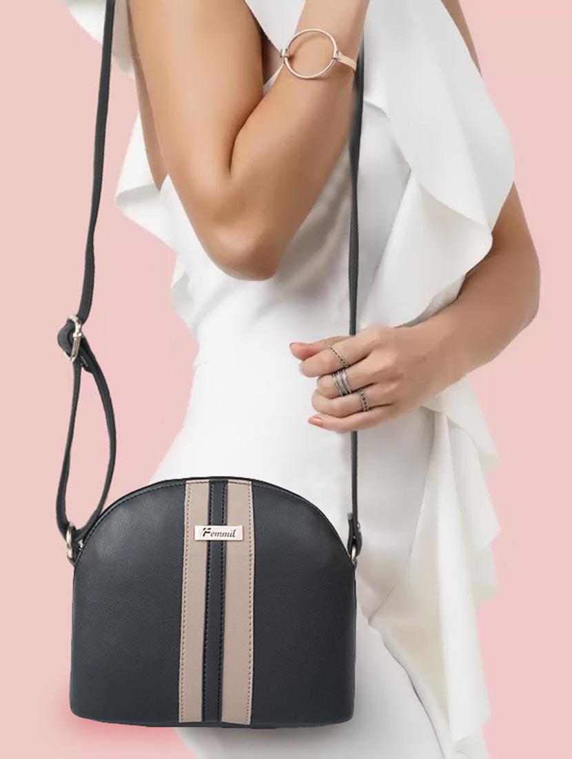 black leatherette (pu) sling bag - 19878816 - Standard Image - 4