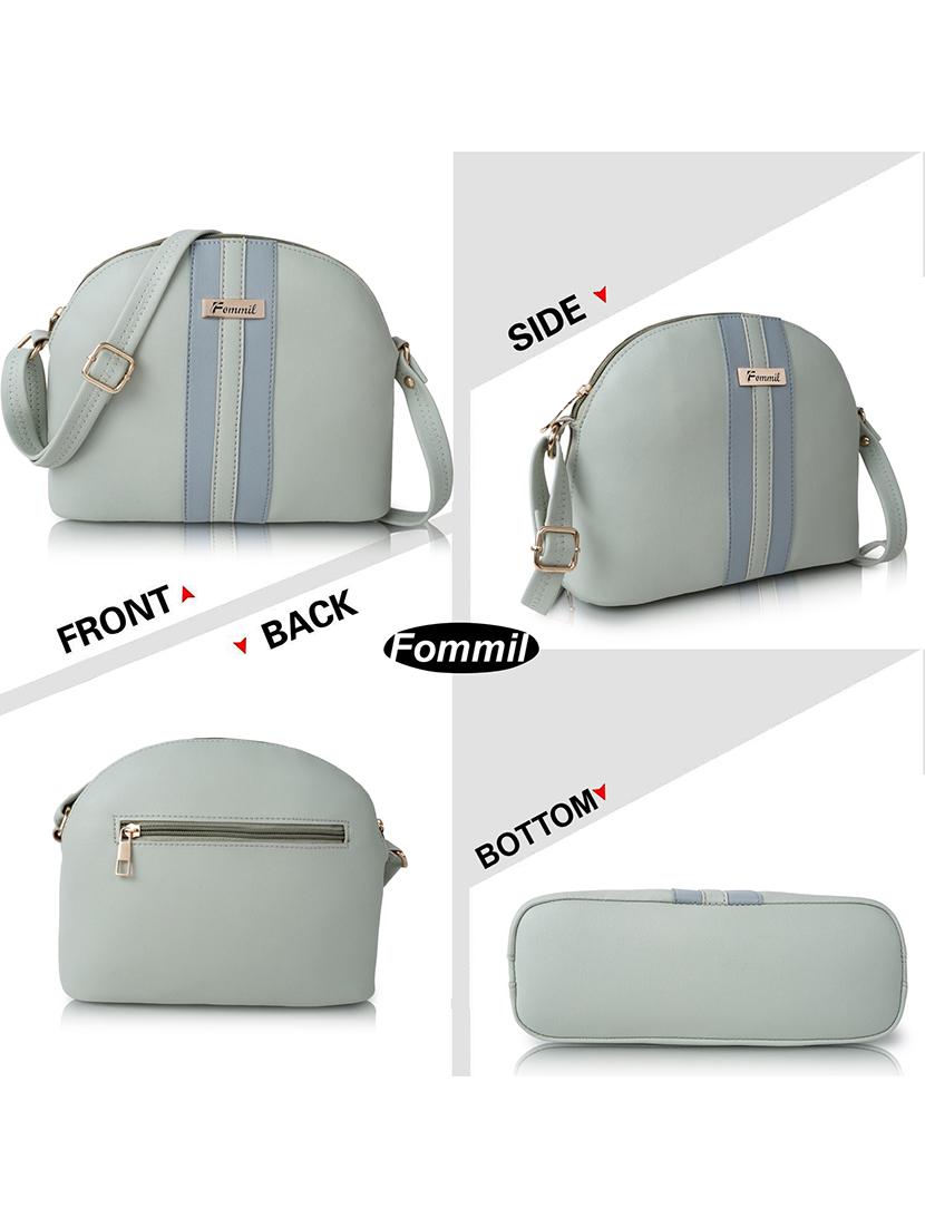 green leatherette (pu) sling bag - 19878818 - Standard Image - 1