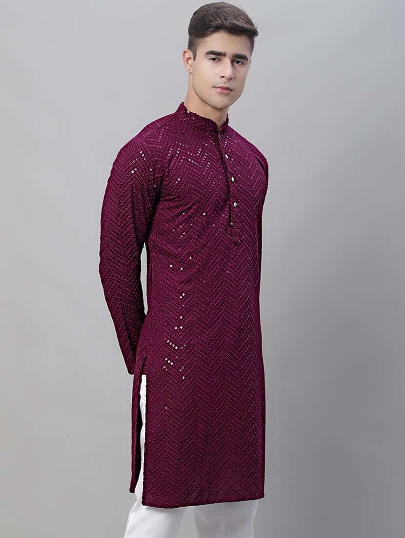 men embroidered cotton kurta - 19882755 -  Standard Image - 1