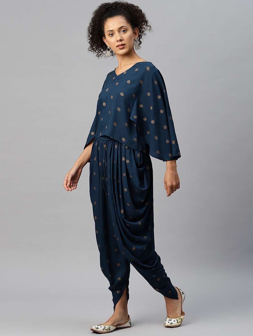 women printed flared sleeve ethnic co-ord set - 19883360 -  Standard Image - 1